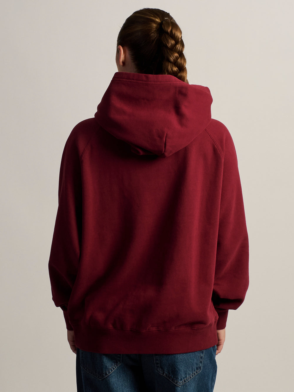 HARLOW CLOUD HOODIE - APPLIQUE - BURGUNDY