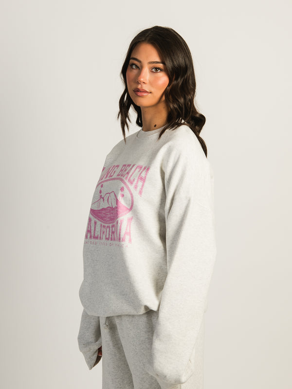 HARLOW MICHELLE PRINT CREWNECK - LONG BEACH