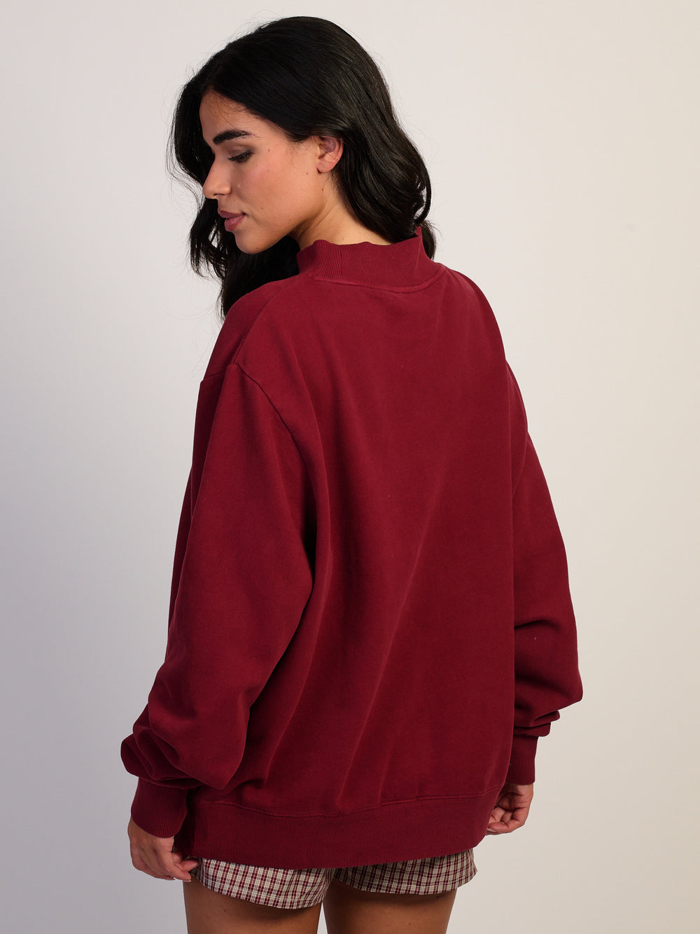HARLOW MILES MOCKNECK - BURGUNDY