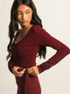 HARLOW GIA WRAP SWEATER - BURGUNDY HARLOW - Boathouse USA