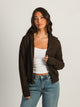 HARLOW MAUDE CABLE KNIT ZIP UP - CHOCOLATE HARLOW - Boathouse USA