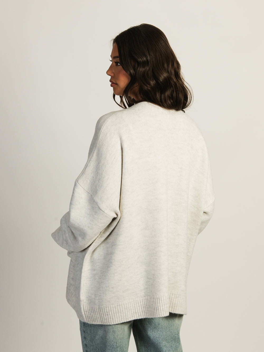 HARLOW HEATHER CARDIGAN - CLOUD