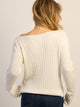 HARLOW CALI CABLEKNIT OFF THE SHOULDER HARLOW - Boathouse USA