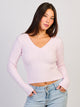 HARLOW PAIGE V - NECK SWEATER - BABY PINK HARLOW - Boathouse USA