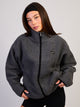 HARLOW COCO SHERPA ZIP - CHARCOAL HARLOW - Boathouse USA