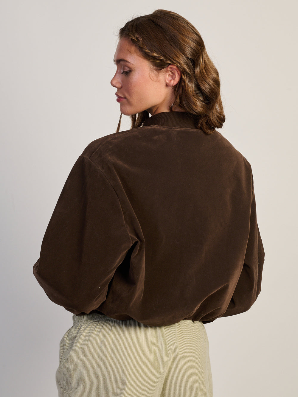 HARLOW SARA SUEDE JACKET - BROWN