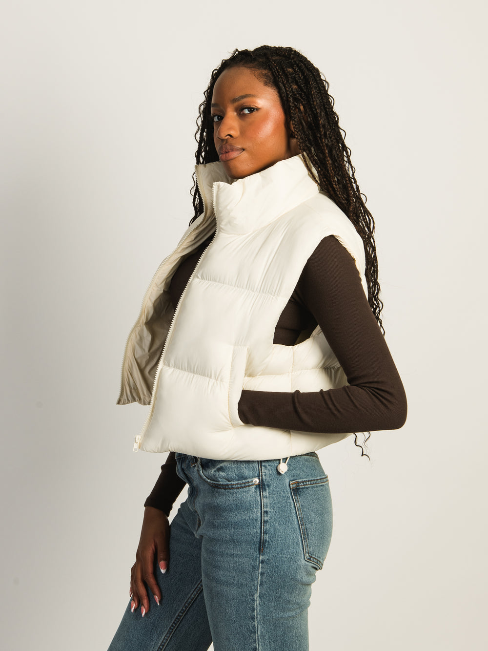 HARLOW PEGGY PUFFER VEST - CREAM