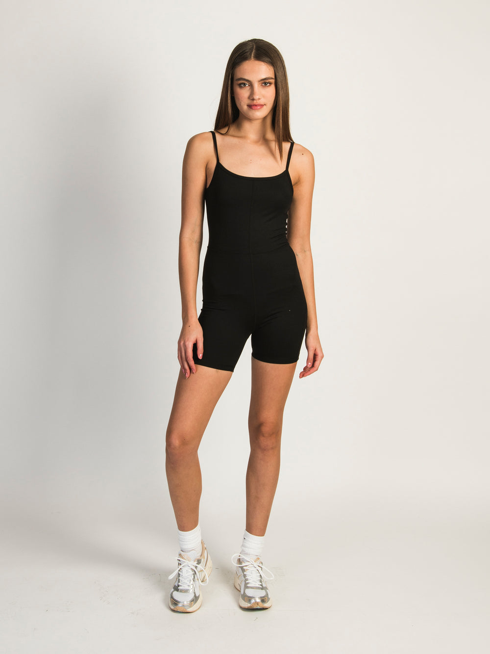 HARLOW RUBY SHORT ROMPER - BLACK - BLACK