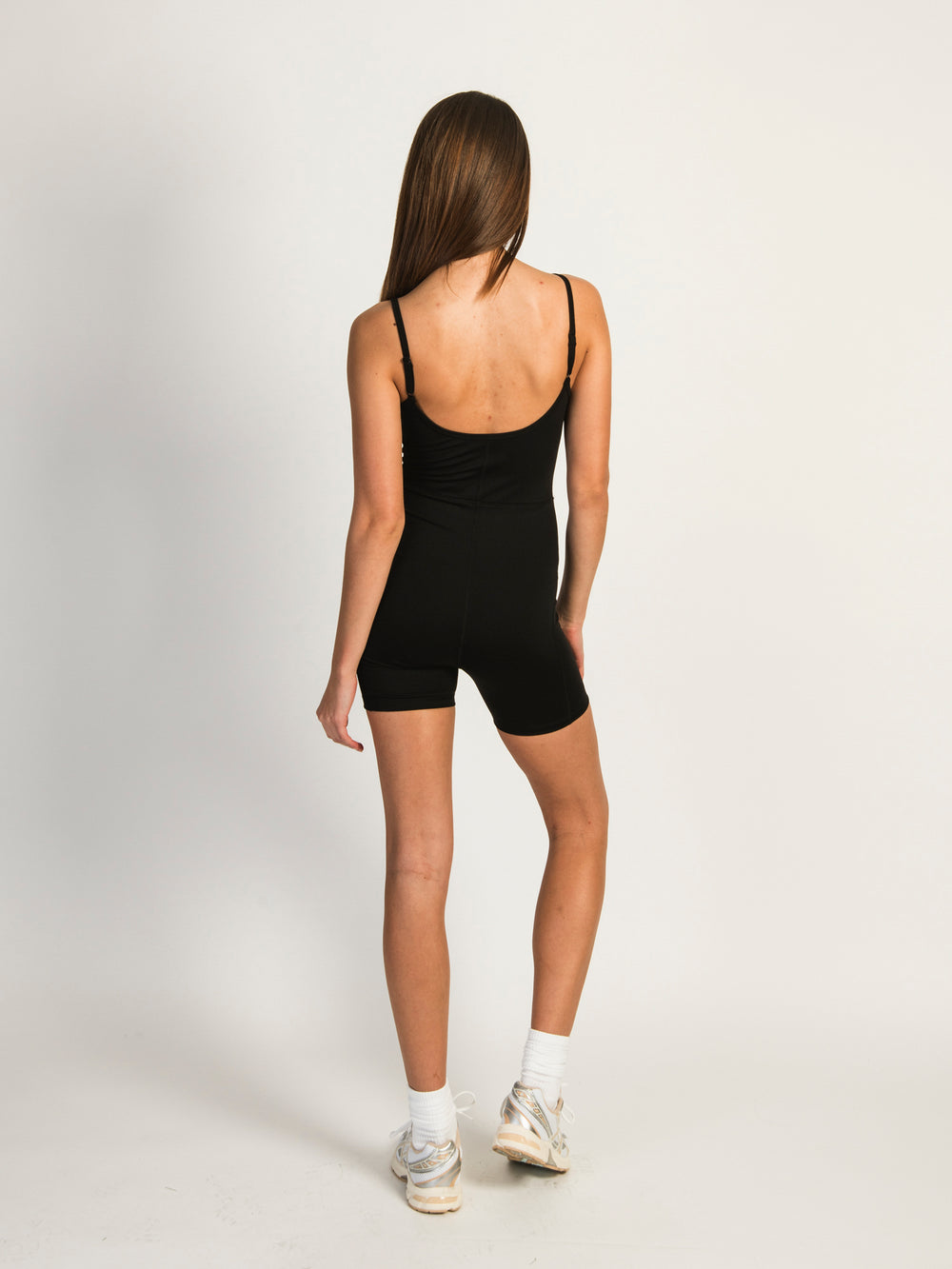 HARLOW RUBY SHORT ROMPER - BLACK - BLACK