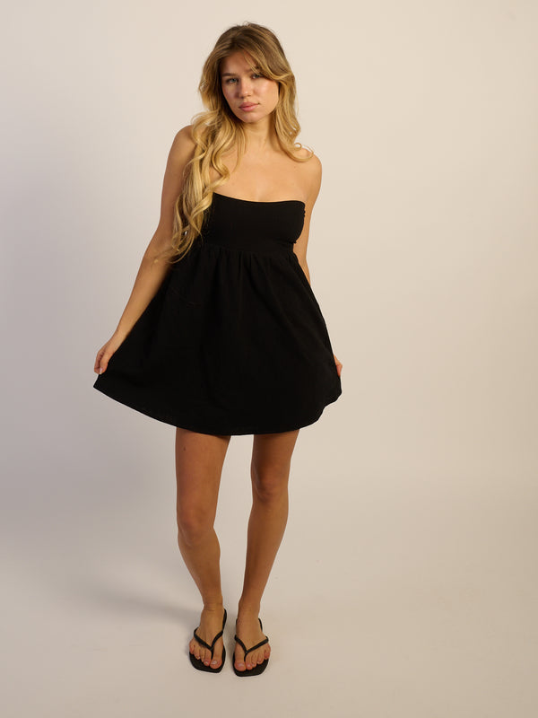 HARLOW JUNE DRESS - BLACK
