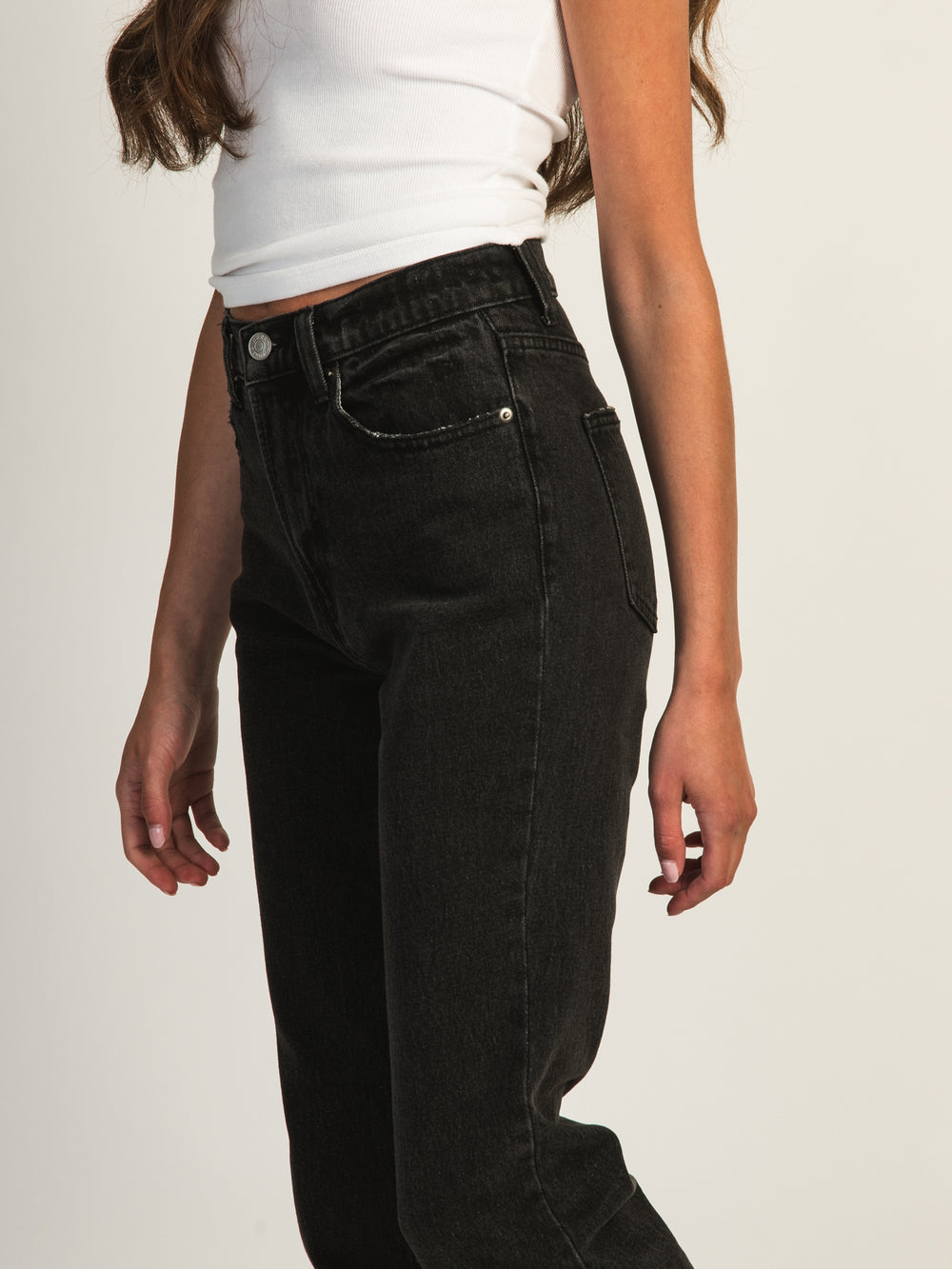 HARLOW HIGH-RISE STRAIGHT JEAN - BLACK