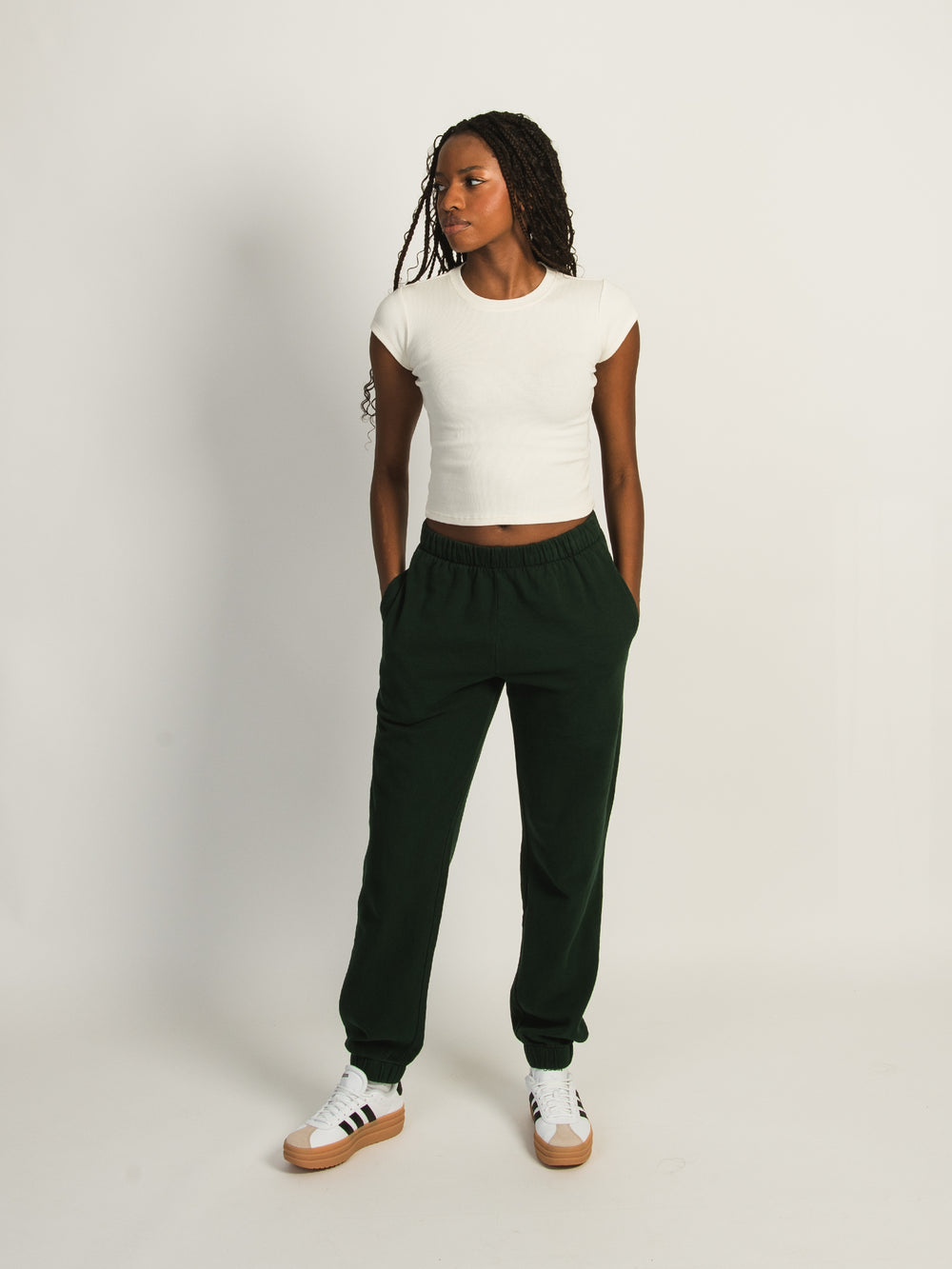 HARLOW JORDANA RELAXED SWEATPANT - FOREST