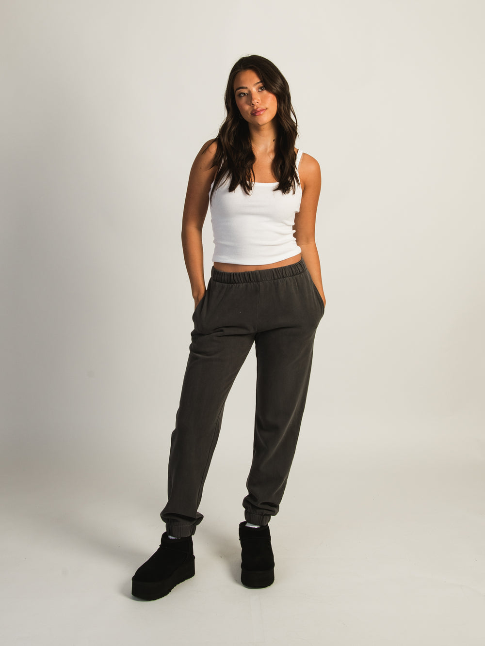 HARLOW JORDANA RELAXED SWEATPANT - CHARCOAL