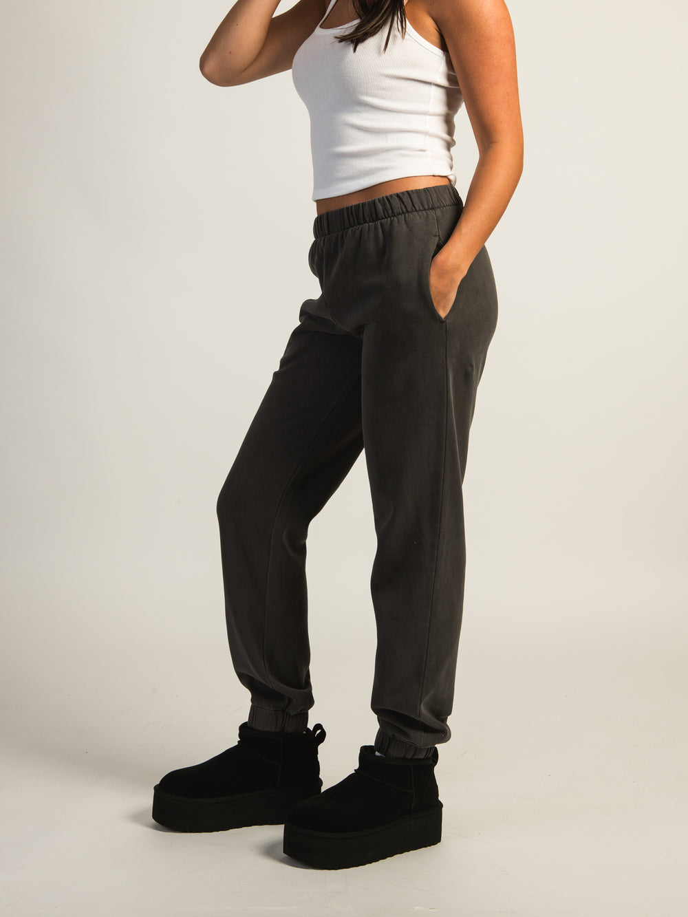 HARLOW JORDANA RELAXED SWEATPANT - CHARCOAL