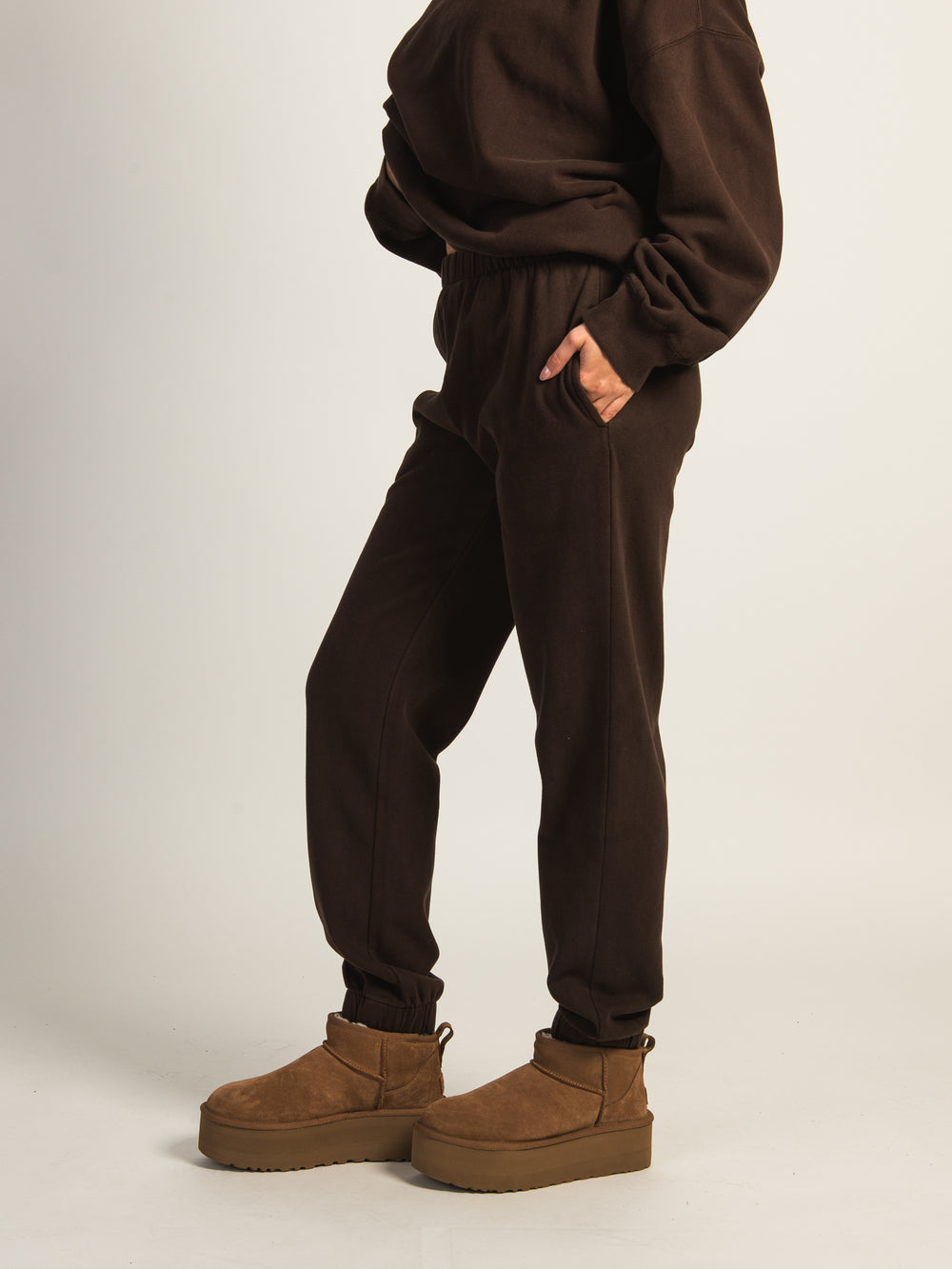 HARLOW JORDANA RELAXED SWEATPANT - CHOCOLATE