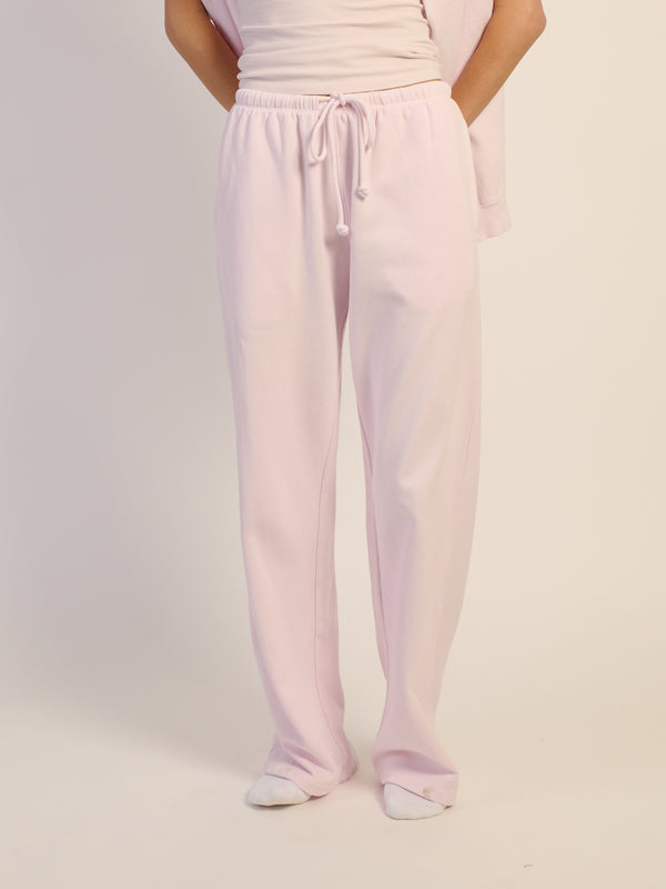 HARLOW STELLA STRAIGHT LEG SWEATPANT - BABY PINK