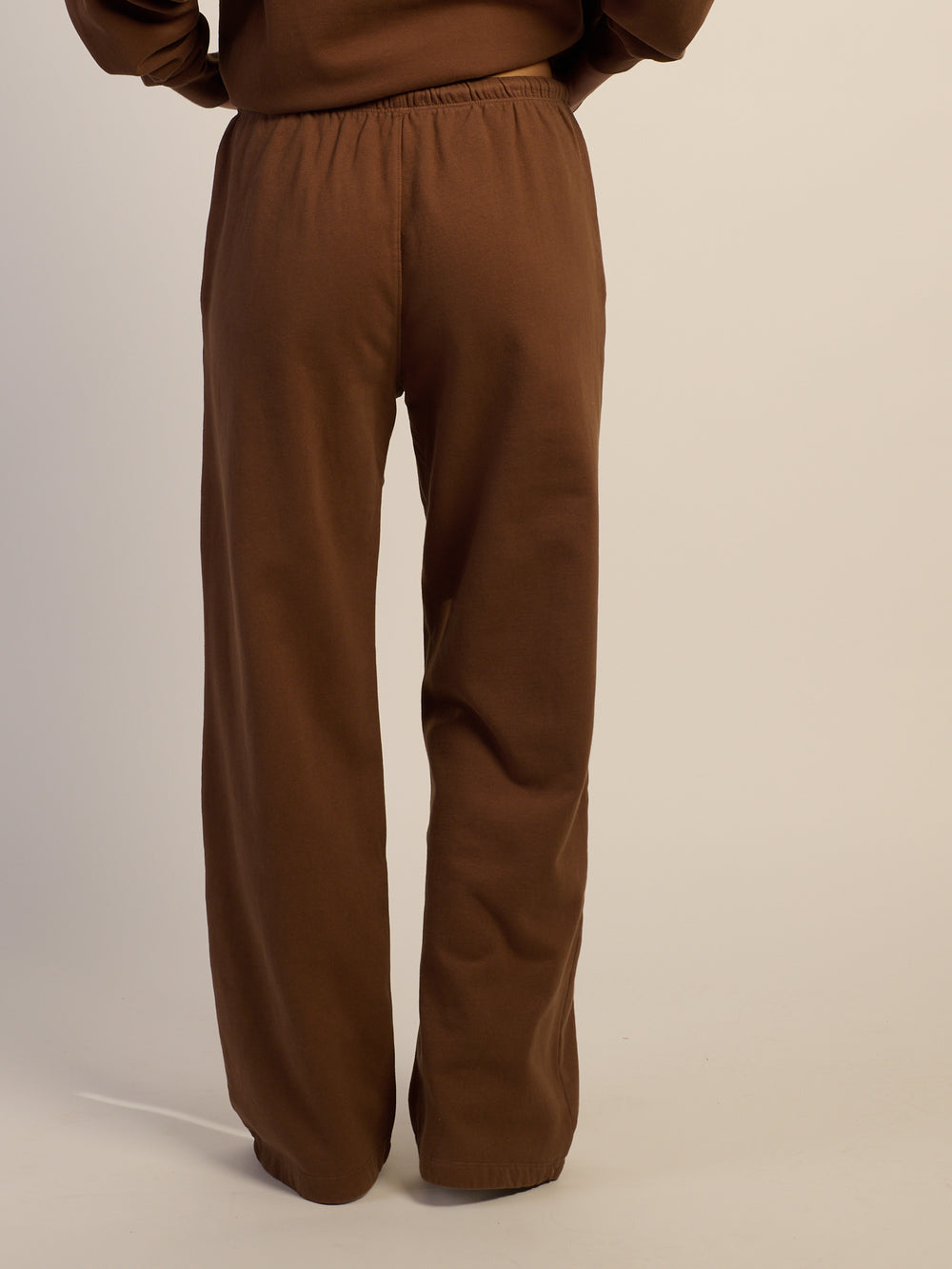 HARLOW STELLA STRAIGHT LEG SWEATPANT - CHOCOLATE