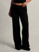 HARLOW ESSENTIAL FOLDOVER WIDE LEG PANT - BLACK
