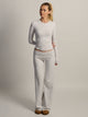 HARLOW ESSENTIAL FOLDOVER WIDE LEG PANT - CLOUD