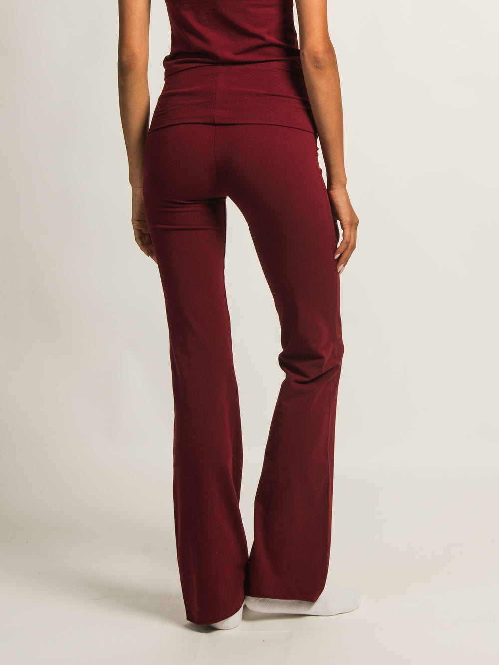 HARLOW GIA FOLDOVER PANT - BURGUNDY