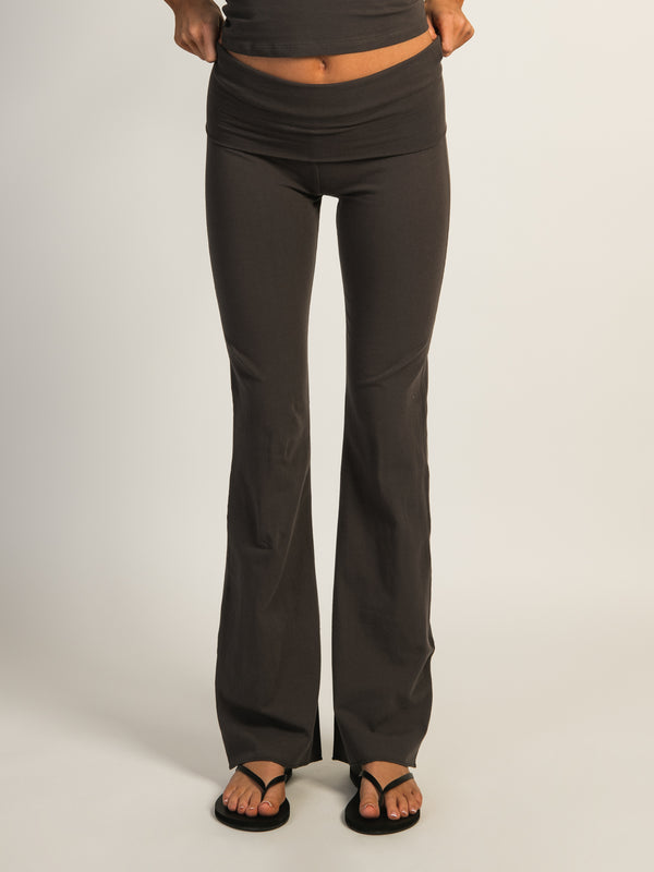 HARLOW GIA FOLDOVER PANT - CHARCOAL
