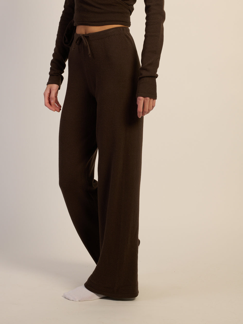 HARLOW PALOMA KNIT PANT - CHOCOLATE