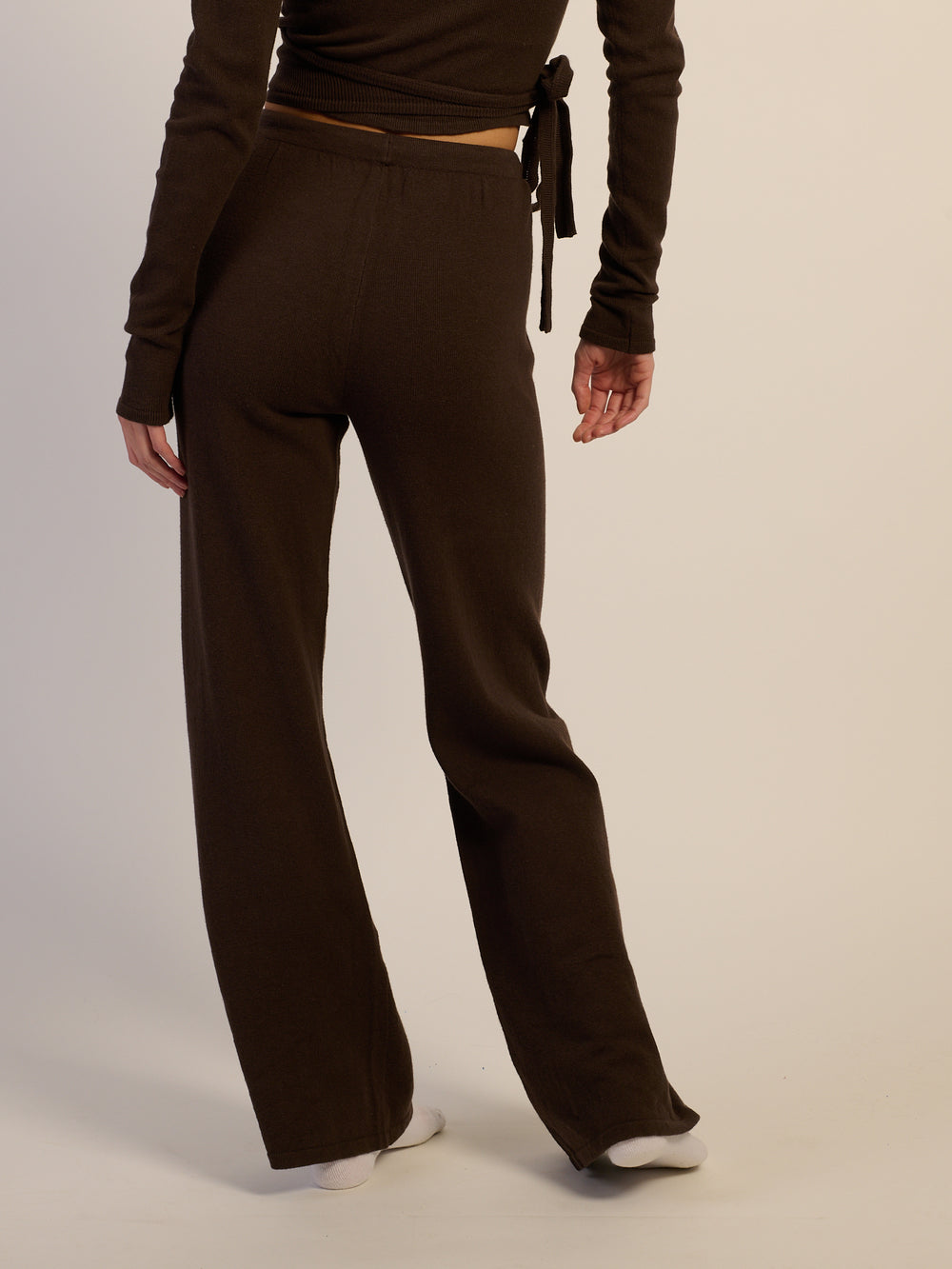 HARLOW PALOMA KNIT PANT - CHOCOLATE