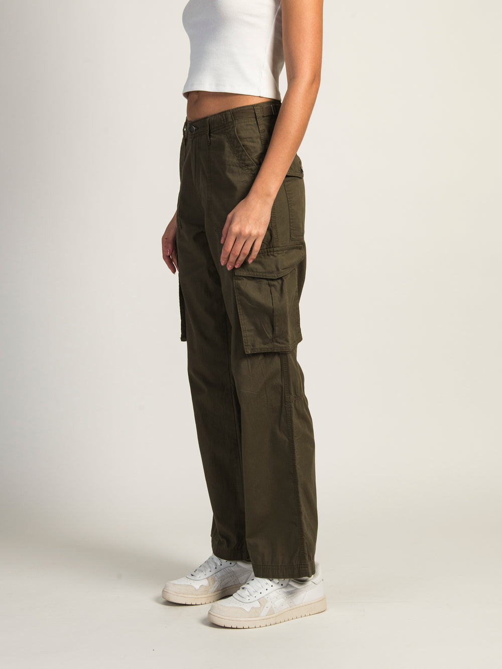HARLOW PAIGE CARGO PANT - ARMY GREEN