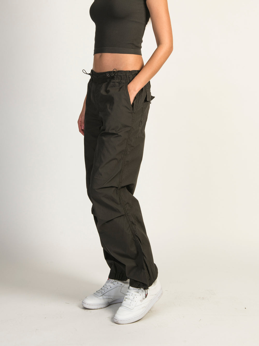 HARLOW BELLA PARACHUTE PANT - CHARCOAL