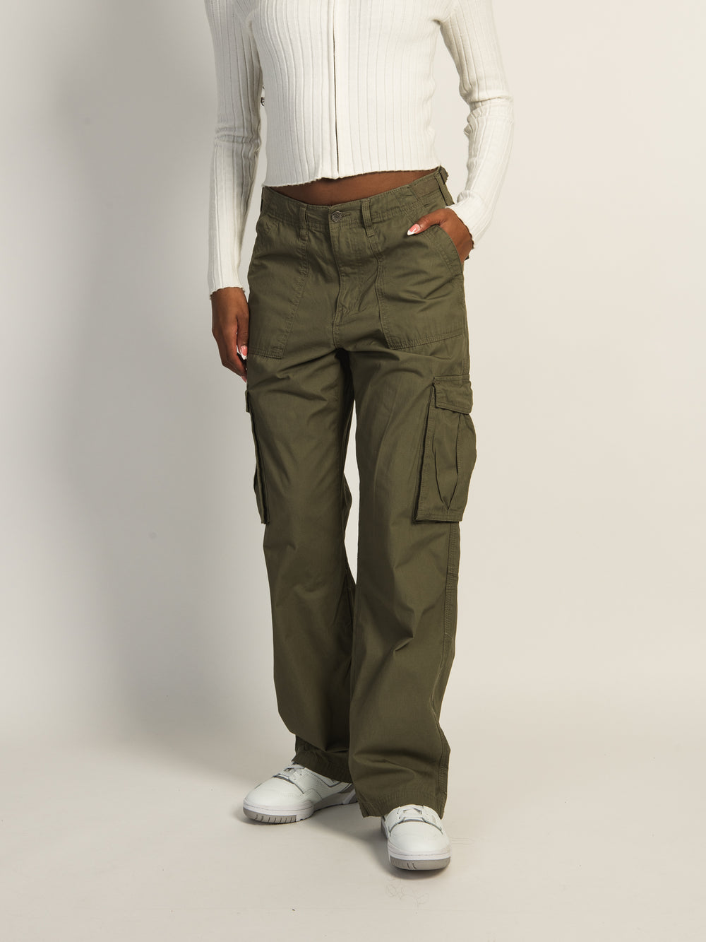 HARLOW SELENA CARGO PANT - ARMY