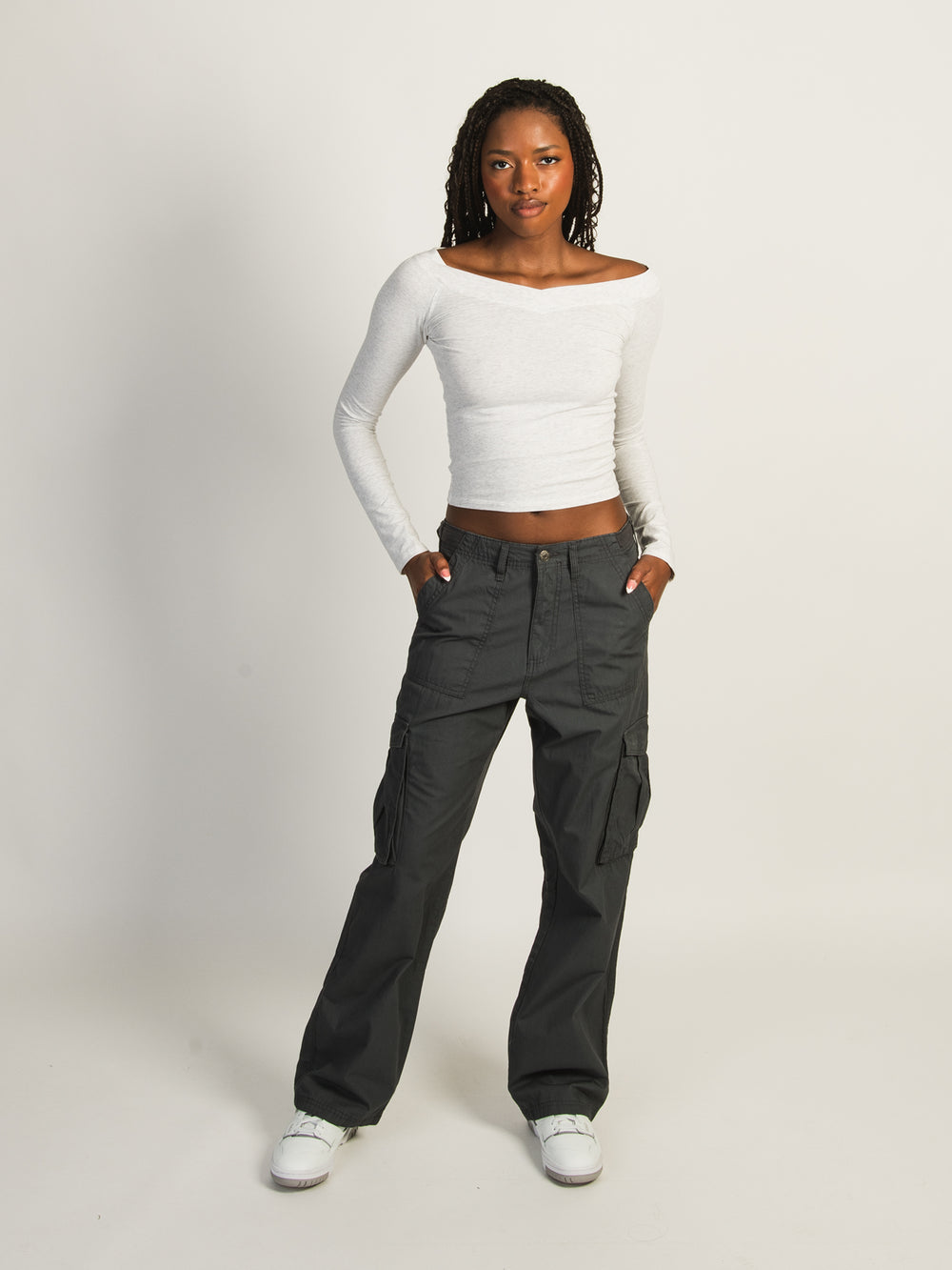 HARLOW SELENA CARGO PANT - STONE