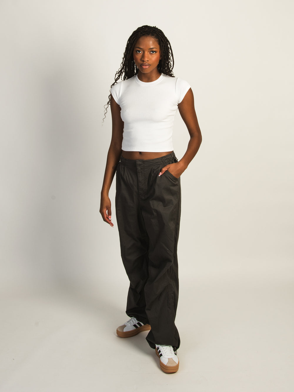 HARLOW PAXTON PARACHUTE PANT - CHARCOAL