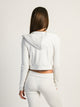 HARLOW ELLIE RIBBED MELANGE ZIP UP - HEATHER CLOUD WHITE HARLOW - Boathouse USA