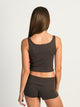 HARLOW TILLY CROPPED TANK - CHARCOAL