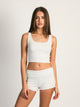 HARLOW TILLY CROPPED MELANGE TANK - HEATHER CLOUD WHITE HARLOW - Boathouse USA