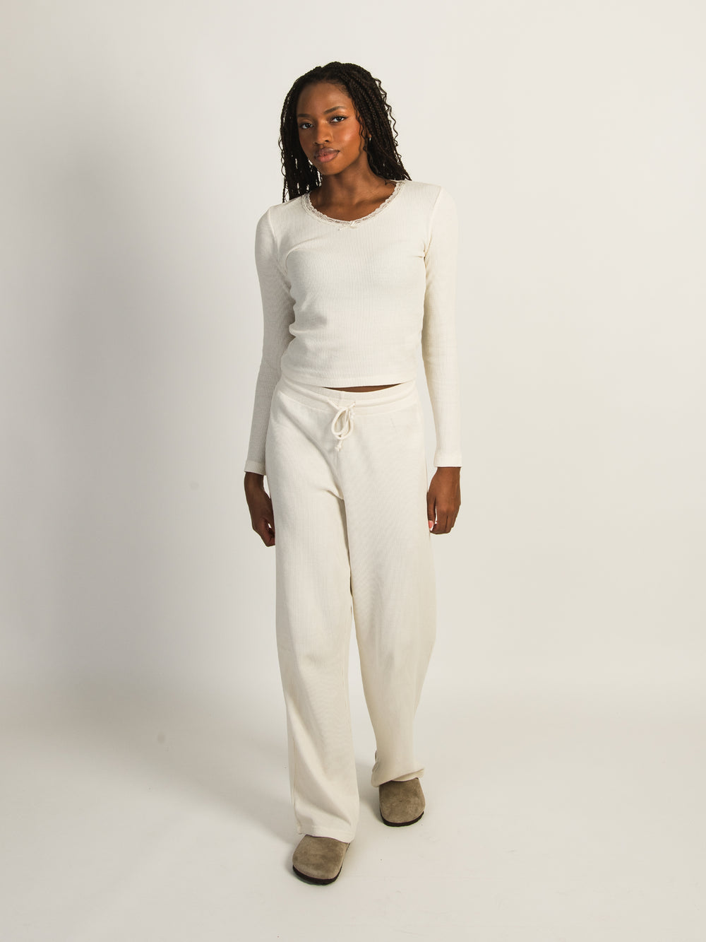 HARLOW WINNIE LOUNGE PANT - OFF WHITE