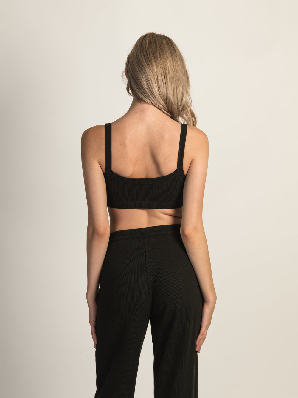 HARLOW WINNIE WAFFLE BRALETTE - BLACK