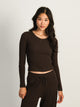 HARLOW LILY LONG SLEEVE - CHOCOLATE HARLOW - Boathouse USA