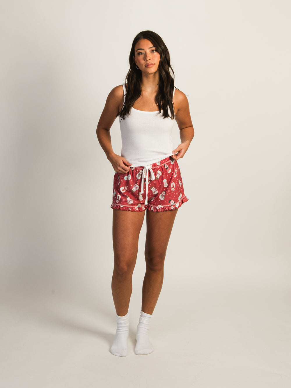 HARLOW AVA LOUNGE SHORT - RED