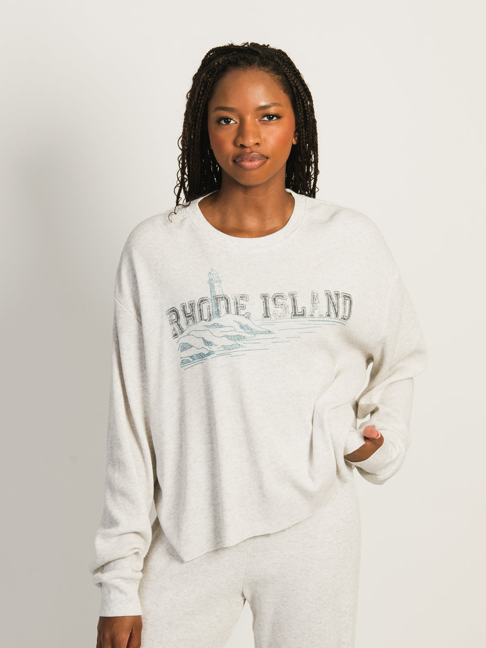 HARLOW WINNIE LONG SLEEVE WAFFLE - RHODE ISLAND