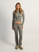 HARLOW BROOKE CABLE KNIT SWEATER - HEATHER GREY