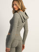 HARLOW BROOKE CABLE KNIT SWEATER - HEATHER GREY