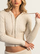 HARLOW BROOKE CABLE KNIT SWEATER - OATMEAL