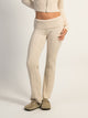 HARLOW BROOKE CABLE KNIT FLARE PANT - OATMEAL