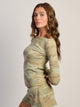 HARLOW WAFLLE CREWNECK LONG SLEEVE - CAMOUFLAGE