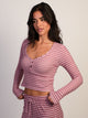 HARLOW HOLLY HENLEY LONG SLEEVE - BURGUNDY HARLOW - Boathouse USA