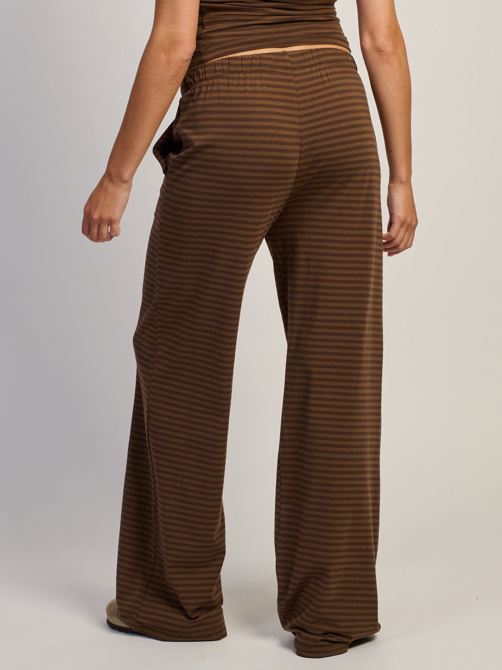 HARLOW SUNNI JERSEY PANT - BROWN