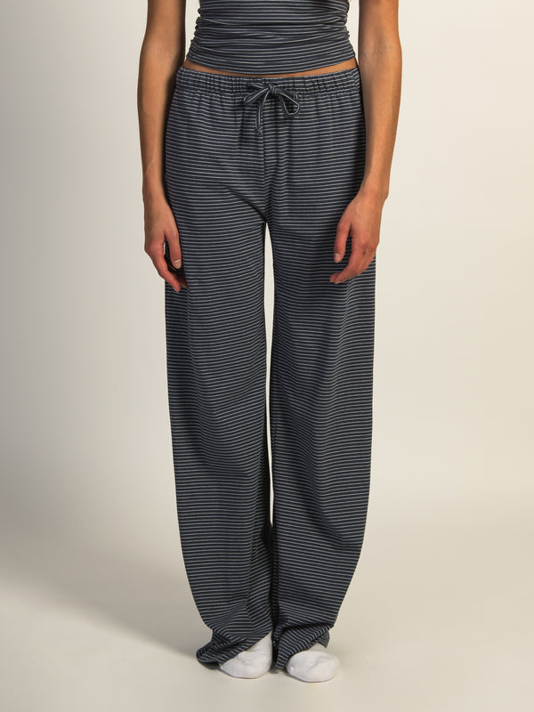 HARLOW SUNNI JERSEY STRIPED PANT - INDIGO