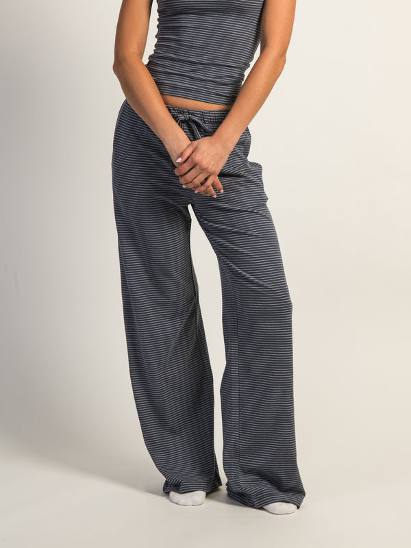 HARLOW SUNNI JERSEY STRIPED PANT - INDIGO
