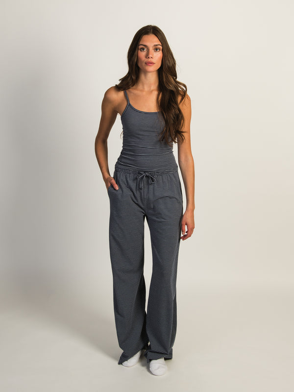 HARLOW SUNNI JERSEY STRIPED PANT - INDIGO